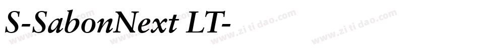 S-SabonNext LT字体转换